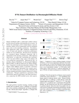 D$^4$M: Dataset Distillation via Disentangled Diffusion Model