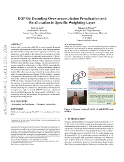 DOPRA: Decoding Over-accumulation Penalization and Re-allocation in
  Specific Weighting Layer