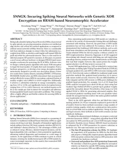 SNNGX: Securing Spiking Neural Networks with Genetic XOR Encryption on
  RRAM-based Neuromorphic Accelerator