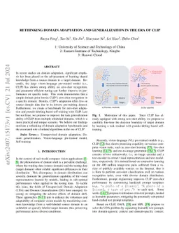 Rethinking Domain Adaptation and Generalization in the Era of CLIP
