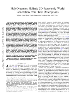 HoloDreamer: Holistic 3D Panoramic World Generation from Text
  Descriptions