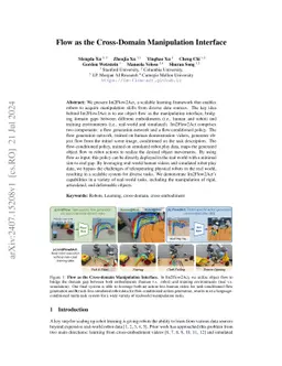 Flow as the Cross-Domain Manipulation Interface