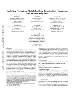 Exploiting Pre-trained Models for Drug Target Affinity Prediction with
  Nearest Neighbors