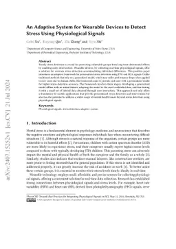 An Adaptive System for Wearable Devices to Detect Stress Using
  Physiological Signals