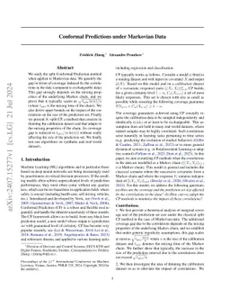 Conformal Predictions under Markovian Data