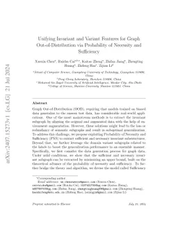 Unifying Invariant and Variant Features for Graph Out-of-Distribution
  via Probability of Necessity and Sufficiency
