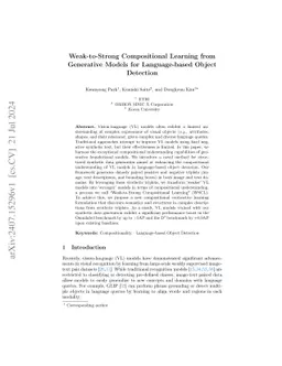 Weak-to-Strong Compositional Learning from Generative Models for
  Language-based Object Detection