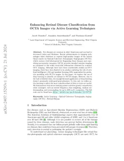 Enhancing Retinal Disease Classification from OCTA Images via Active
  Learning Techniques