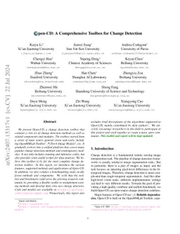 Open-CD: A Comprehensive Toolbox for Change Detection