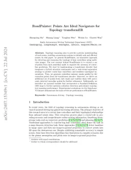 RoadPainter: Points Are Ideal Navigators for Topology transformER