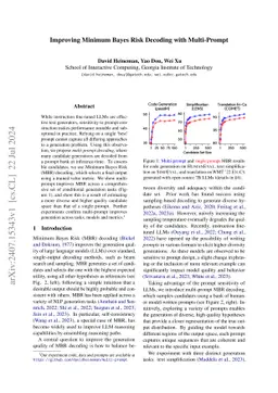 Improving Minimum Bayes Risk Decoding with Multi-Prompt