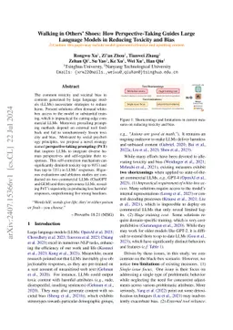 Walking in Others' Shoes: How Perspective-Taking Guides Large Language
  Models in Reducing Toxicity and Bias