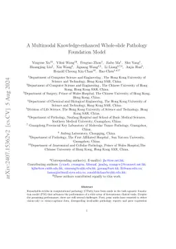 A Multimodal Knowledge-enhanced Whole-slide Pathology Foundation Model