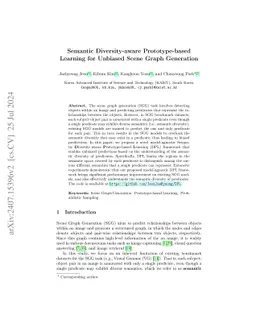 Semantic Diversity-aware Prototype-based Learning for Unbiased Scene
  Graph Generation
