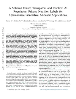 A Solution toward Transparent and Practical AI Regulation: Privacy
  Nutrition Labels for Open-source Generative AI-based Applications