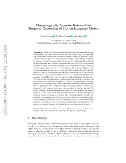 Chronologically Accurate Retrieval for Temporal Grounding of
  Motion-Language Models