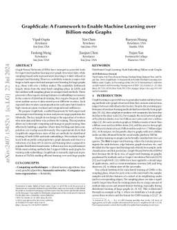 GraphScale: A Framework to Enable Machine Learning over Billion-node
  Graphs