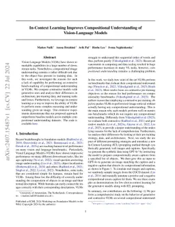 In-Context Learning Improves Compositional Understanding of
  Vision-Language Models