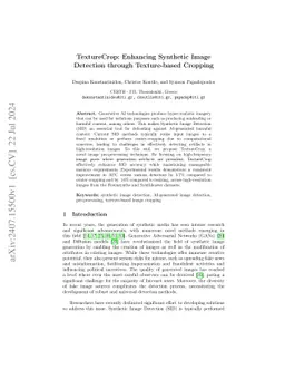 TextureCrop: Enhancing Synthetic Image Detection through Texture-based Cropping