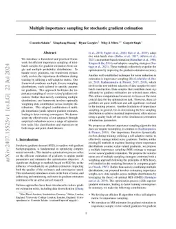 Multiple Importance Sampling for Stochastic Gradient Estimation