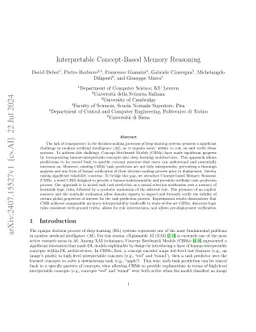 Interpretable Concept-Based Memory Reasoning