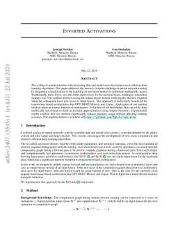 Inverted Activations