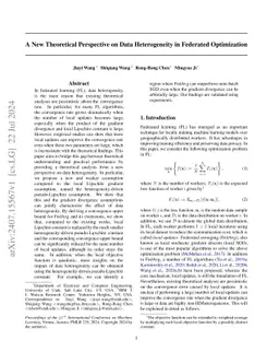 A New Theoretical Perspective on Data Heterogeneity in Federated
  Optimization