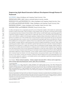 Empowering Agile-Based Generative Software Development through Human-AI
  Teamwork