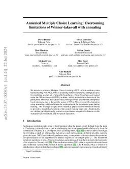 Annealed Multiple Choice Learning: Overcoming limitations of Winner-takes-all with annealing