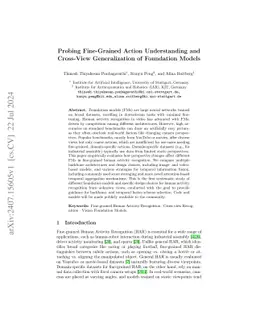 Probing Fine-Grained Action Understanding and Cross-View Generalization
  of Foundation Models