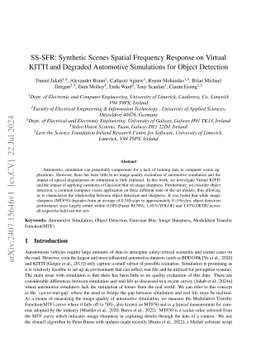 SS-SFR: Synthetic Scenes Spatial Frequency Response on Virtual KITTI and
  Degraded Automotive Simulations for Object Detection