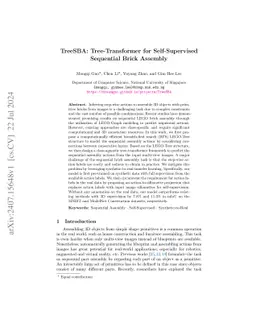 TreeSBA: Tree-Transformer for Self-Supervised Sequential Brick Assembly