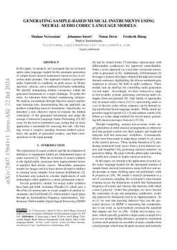 Generating Sample-Based Musical Instruments Using Neural Audio Codec
  Language Models