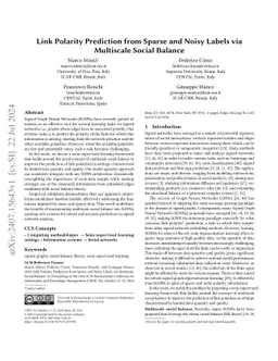 Link Polarity Prediction from Sparse and Noisy Labels via Multiscale
  Social Balance