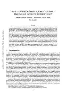 How to Shrink Confidence Sets for Many Equivalent Discrete
  Distributions?