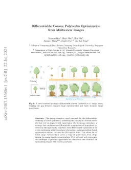 Differentiable Convex Polyhedra Optimization from Multi-view Images