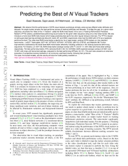 Predicting the Best of N Visual Trackers