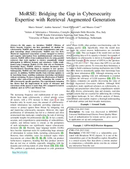MoRSE: Bridging the Gap in Cybersecurity Expertise with Retrieval
  Augmented Generation