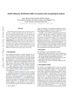 Model editing for distribution shifts in uranium oxide morphological
  analysis
