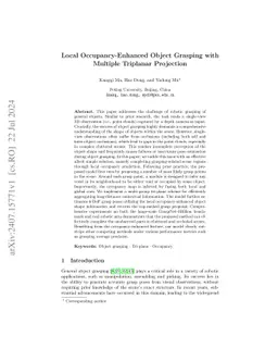 Local Occupancy-Enhanced Object Grasping with Multiple Triplanar
  Projection