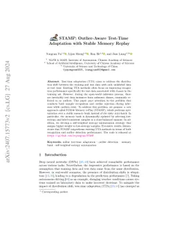STAMP: Outlier-Aware Test-Time Adaptation with Stable Memory Replay