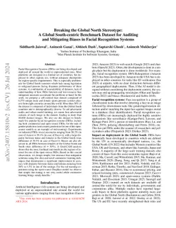 Breaking the Global North Stereotype: A Global South-centric Benchmark
  Dataset for Auditing and Mitigating Biases in Facial Recognition Systems