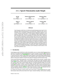 dMel: Speech Tokenization made Simple