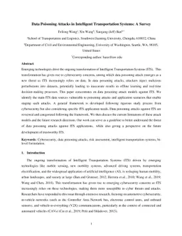 Data Poisoning Attacks in Intelligent Transportation Systems: A Survey