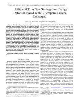 EfficientCD: A New Strategy For Change Detection Based With Bi-temporal
  Layers Exchanged