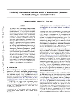 Estimating Distributional Treatment Effects in Randomized Experiments:
  Machine Learning for Variance Reduction
