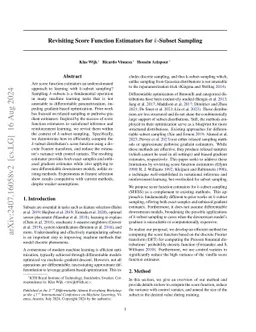 Revisiting Score Function Estimators for $k$-Subset Sampling