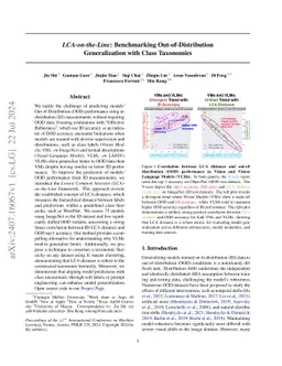 LCA-on-the-Line: Benchmarking Out-of-Distribution Generalization with
  Class Taxonomies