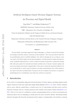 Artificial Intelligence-based Decision Support Systems for Precision and
  Digital Health