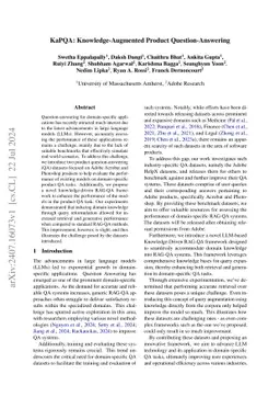 KaPQA: Knowledge-Augmented Product Question-Answering